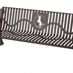 6 ft. Classic Style Bench with Custom Logo with Back