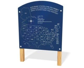 US Map Panel - Freestanding