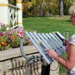 Aria - 9 note xylophone, aluminum keys, 2 mallets, recycled plastic post - In-Ground