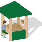 SAND HUT W/ SPANISH TILE ROOF (24"H)